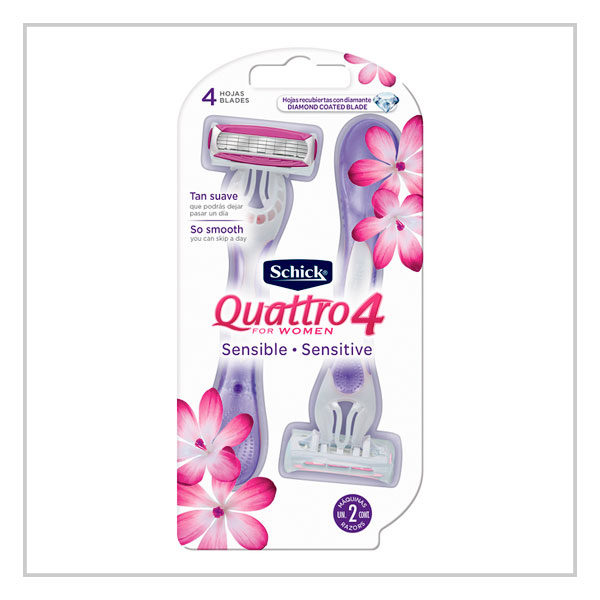 Schick Quattro For Women Sensitive Rastillo 2 Pieza