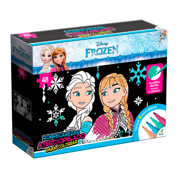 Novelty Rompecabezas Aterciopelado Para Colorear Frozen 48 pzas