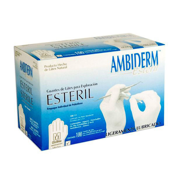 Ambiderm Estéril M Caja de 100 Piezas Zedel Distribuidora