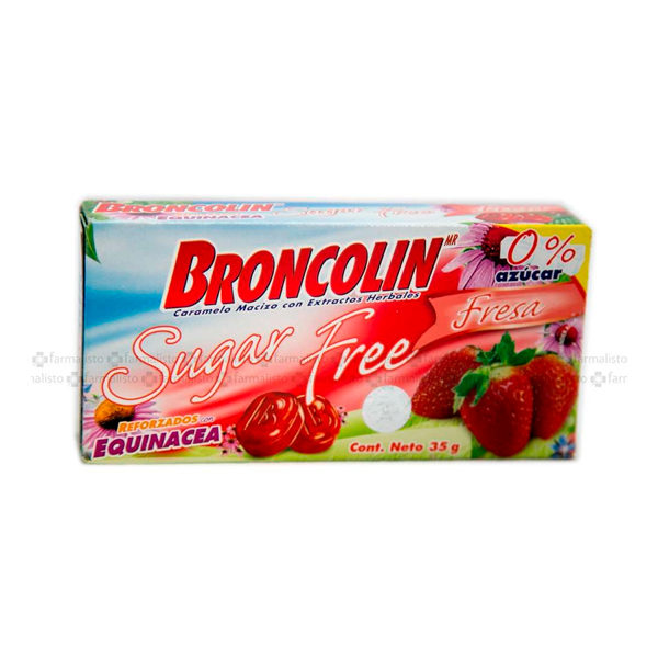 Broncolin Sugar Free Sabor Fresa 35 Gr