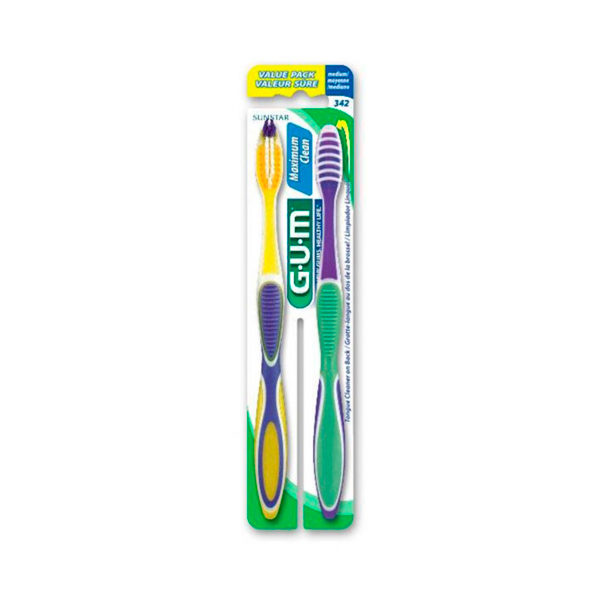 Gum® Maximum Clean Cepillo Dental Mediano 2pz