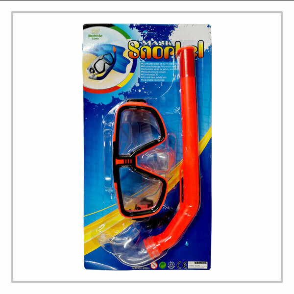 Bubble Toys Mask Snorkel Naranja Neon